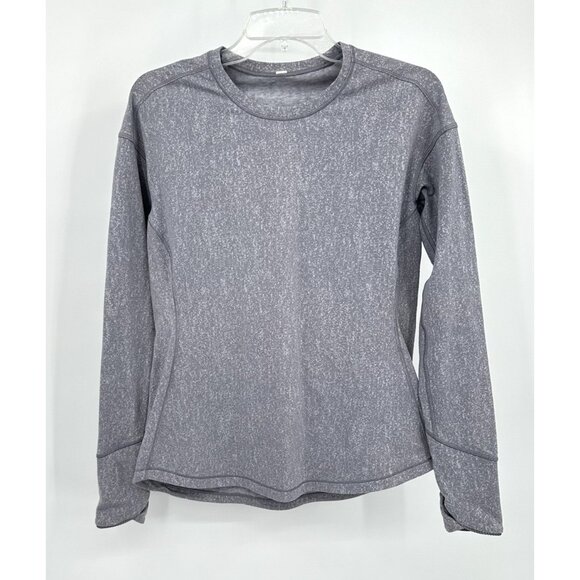 Lululemon Tops - LULULEMON t shirt tee swiftly long sleeve thumb hole gym workout sports gray 14